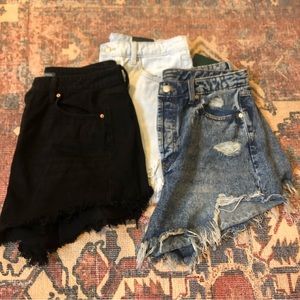 Wild Fable High Rise Jean Shorts Lot of 3 Size 14
